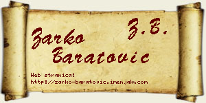 Žarko Baratović vizit kartica